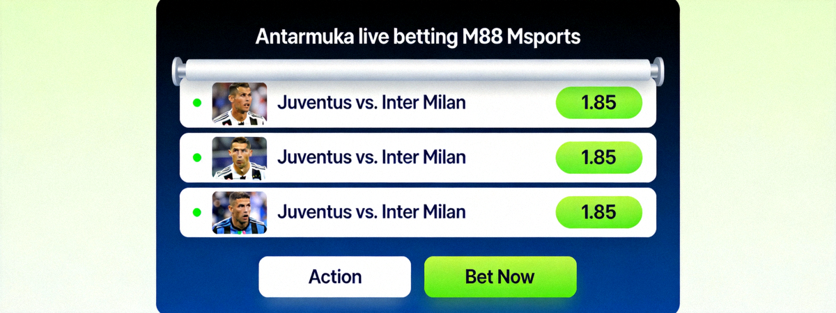 Antarmuka live betting M88 Msports dengan odds real-time untuk berbagai pertandingan